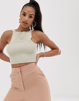 Thumbnail for your product : ASOS DESIGN DESIGN rib knit cami with low back