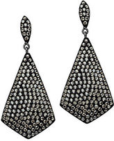 Thumbnail for your product : Lord & Taylor Sterling Silver and Black Rhodium Crystal Drop Earrings