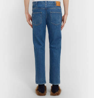 Gucci Slim-Fit Embroidered Denim Jeans