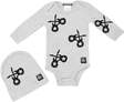 Bodysuits-rock star baby printed light cotton bodysuit hat