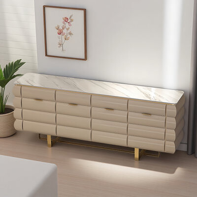 Hokku Designs Italian Light Luxury Khaki TV Cabinet