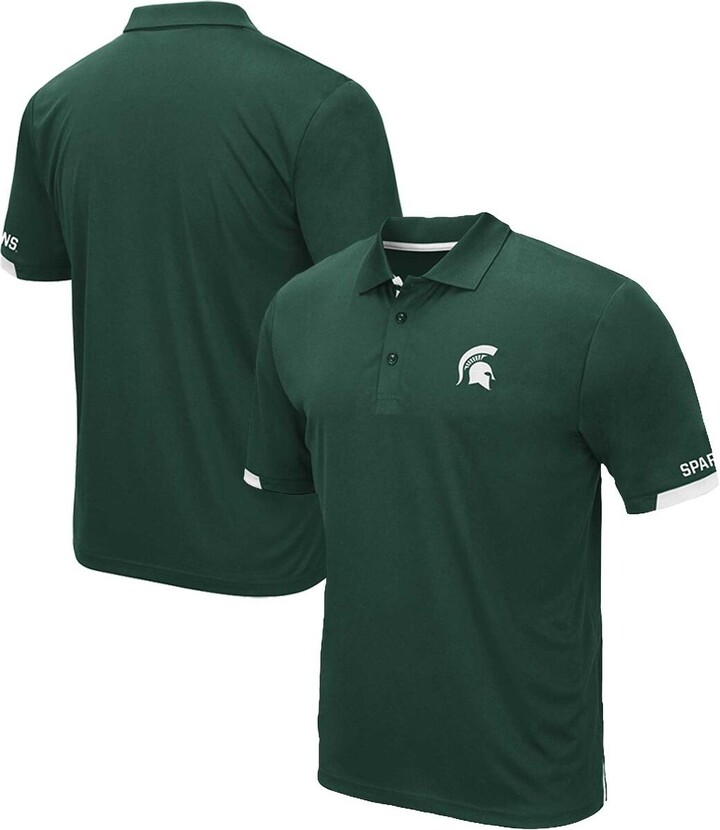 Colosseum Men's Green Michigan State Spartans Big and Tall Santry Polo Shirt