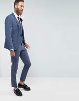 Thumbnail for your product : Selected Skinny Wedding Suit Pants In Blue Check