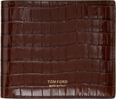 Thumbnail for your product : Tom Ford Brown Croc Bifold Wallet