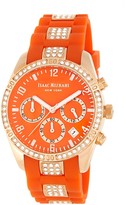Thumbnail for your product : Isaac Mizrahi Pave Silicone Strap Watch