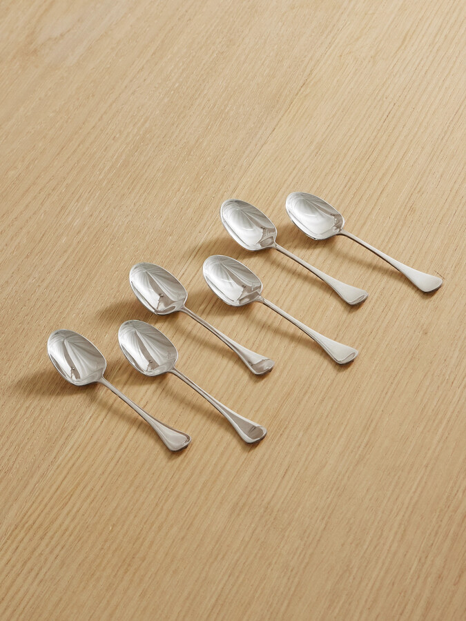 Brunello Cucinelli - Set Of Six Stainless Steel Coffee Spoons - Silver