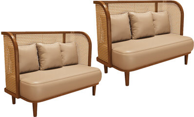 A UNIQUE LIGHT, LLC Faux Leather Upholstered Bench