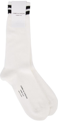 Comme des Garcons Homme Plus - contrast stripe socks - men - Cotton/Acrylic/Nylon - S