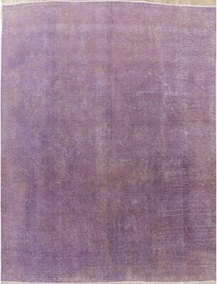 Bloomsbury Market One-of-a-Kind Worthington Over-Dyed Antique Distressed Hand-Knotted 8' x 10'8" Wool Purple Area Rug Bloomsbury Market