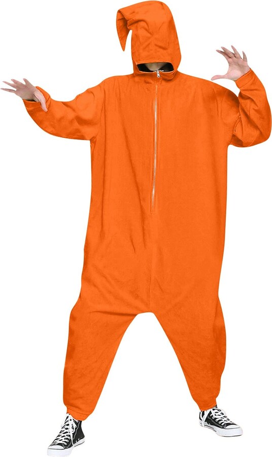 Beokeuioe Men's Solid Hooded Pyjamas Zip Christmas OnePiece Pyjamas