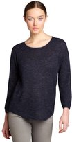 Thumbnail for your product : Halston loch ness blue alpaca blend three quarter sleeve sweater