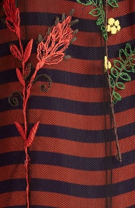 Fendi Women's Embroidered Tulle Overlay Blouse