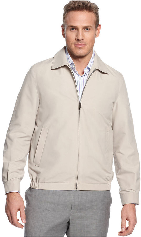 perry ellis portfolio jacket microfiber zip jacket