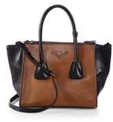 Thumbnail for your product : Prada Glace Calf Bi-Color Tote
