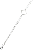 Thumbnail for your product : White Gold & Diamond Open Tilted Square Station Bracelet