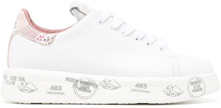 sequin low top sneakers