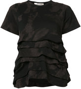 Comme Des Garçons - print ruffle T-shirt - women - coton - M