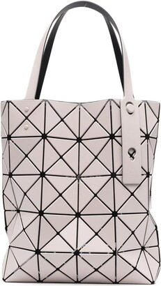 Issey Miyake Lucent Boxy Matt Beige Bag in White