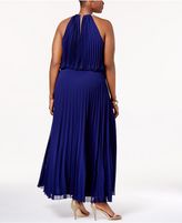Thumbnail for your product : MSK Plus Size Pleated Halter Gown