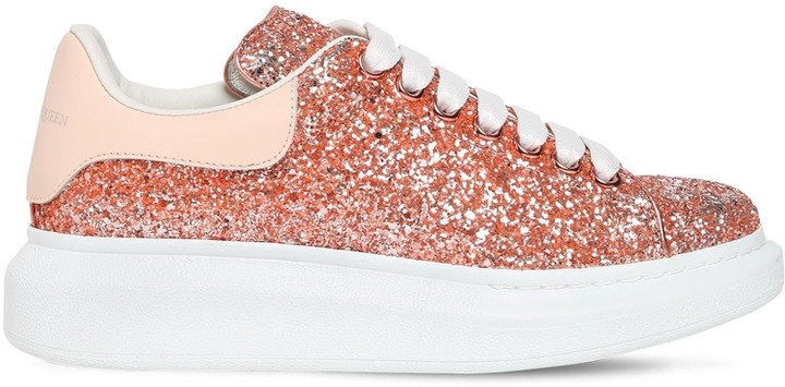 pink glitter alexander mcqueen trainers
