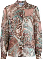 Thumbnail for your product : Blumarine Paisley-Print Satin Shirt
