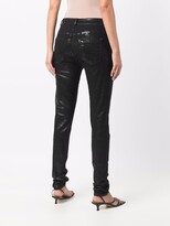 Thumbnail for your product : Rick Owens Foil-Finish Slim-Fit Jeans