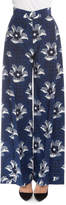 Thumbnail for your product : Victoria Beckham Pleated-Front Wide-Leg Pants, Navy