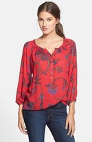 Thumbnail for your product : Lucky Brand 'Londynn' Print Peasant Top