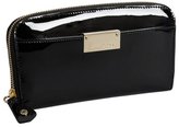 Thumbnail for your product : Jimmy Choo black patent leather zip around 'Rush' continental wallet