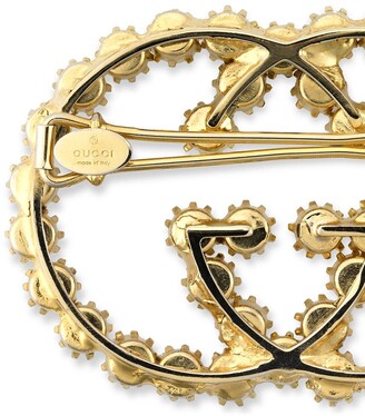 Gucci Interlocking G faux-pearl hair clip