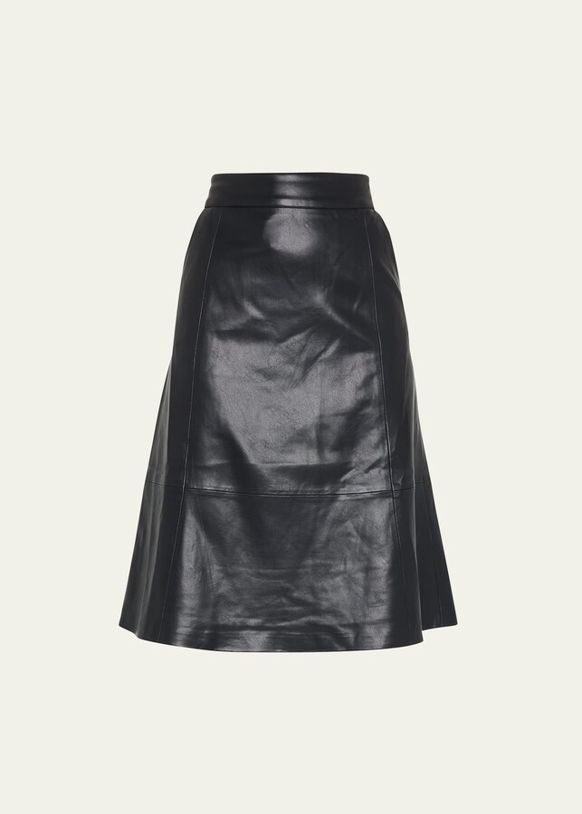 Kobi Halperin Shawn Faux-Leather A-Line Skirt - ShopStyle