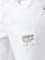Thumbnail for your product : Ermanno Scervino embellished distressed jeans