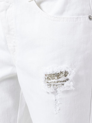 Ermanno Scervino embellished distressed jeans
