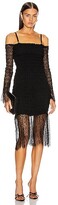 Thumbnail for your product : Dion Lee Shirred Elapid Lace Dress in Black
