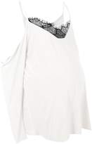 Thumbnail for your product : boohoo Maternity Lace Trim V Neck Cold Shoulder Top