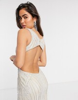 Thumbnail for your product : Jovani cut out side maxi dress in white