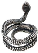 Thumbnail for your product : Moritz Glik Sterling Diamond Snake Ring