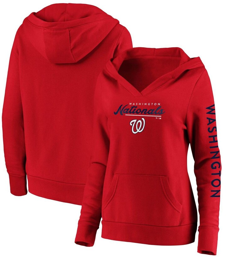Fanatics Branded Plus Size Navy St. Louis Cardinals Core Team Crossover V-Neck Pullover Hoodie - Navy