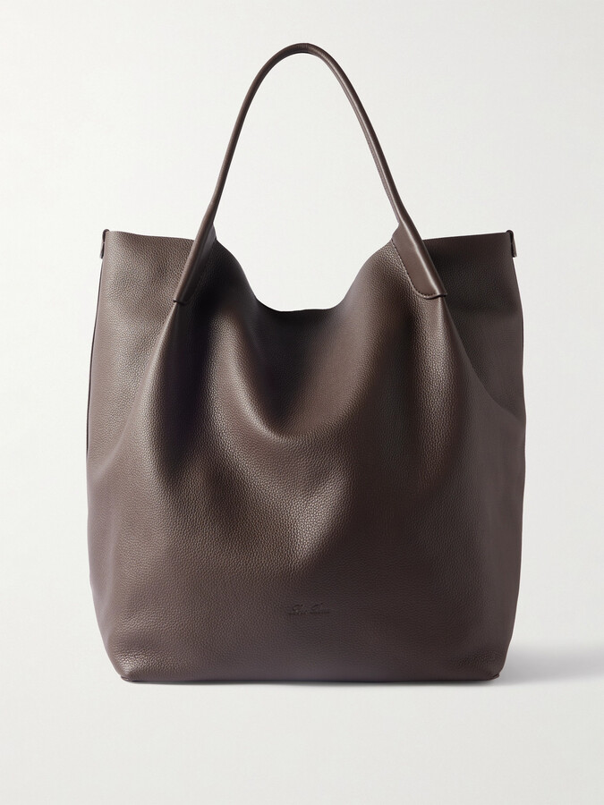 Loro Piana Bale Extra-Large Full-Grain Leather Tote Bag