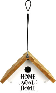 Gracie Oaks Nature's Way Farmhouse Cedar Wren House, White