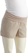 Thumbnail for your product : Old Navy Maternity Roll-Over Linen-Blend Shorts (3")