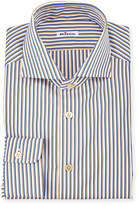 Thumbnail for your product : Kiton Striped Long-Sleeve Dress Shirt, Navy