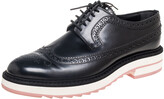Black Brogue Leather Lace Up Derby 