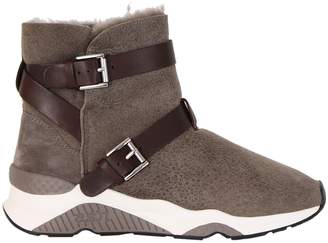 Ash Taupe Mochi Buckle Boots