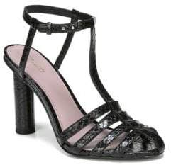 Diane von Furstenberg Eva Leather T-Strap Sandals