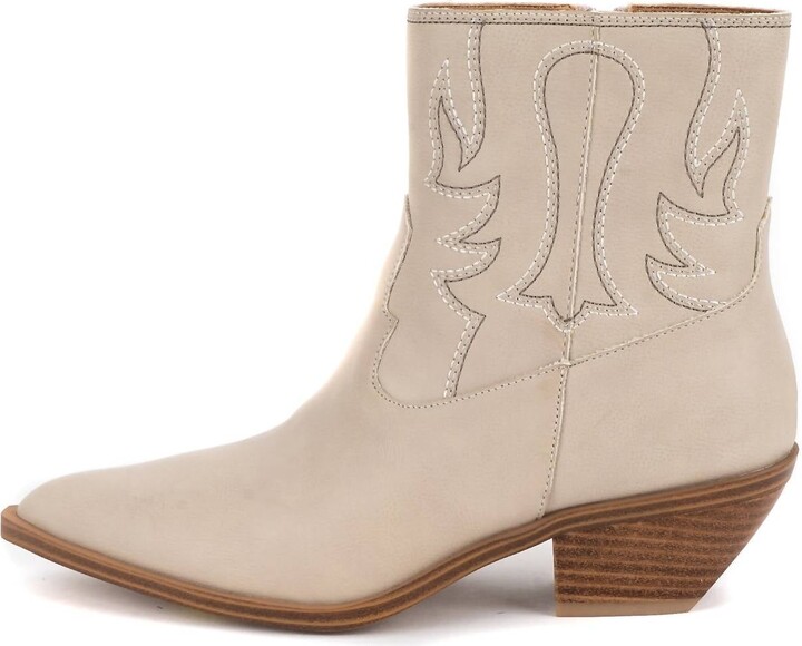 Yellow Box Women's Clifton Western Boot In Bone
