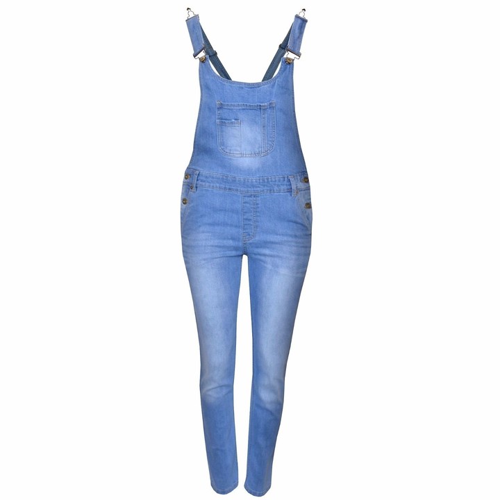 11th Stitch Girls Dungaree Full Length 100% Cotton Kids Jeans Denim ...