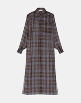 Thumbnail for your product : Lafayette 148 New York Plus Size Tartan Plaid Silk Chiffon Duster Dress