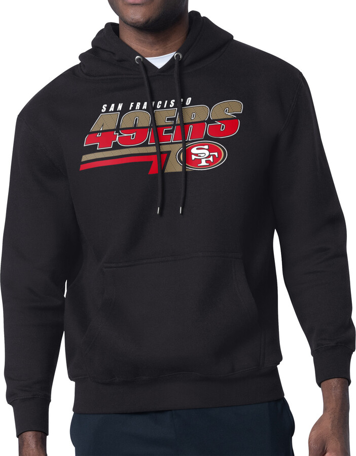 Men's Starter Black San Francisco 49ers Logo Push Graphic Hoodie
