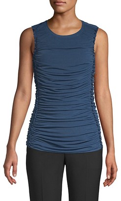 ruched sleeveless top
